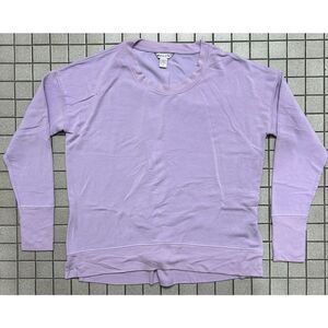 Athleta Sweatshirt Size Large Womens Purple Coaster Luxe Crew Neck Dolman Sleeve